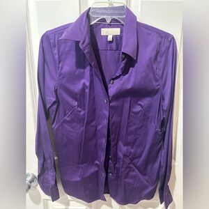 Banana Republic purple Non-Iron Shirt size 10 petite